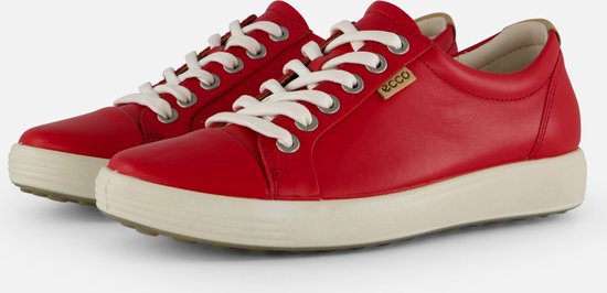 Ecco Soft 7 W Sneakers rood Leer - Dames - Maat 42