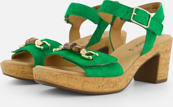 Sandales pour femmes Gabor en daim vert - Femme - Taille 40