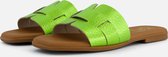 Oh My Sandals Amira Slippers groen Leer - Dames - Maat 37