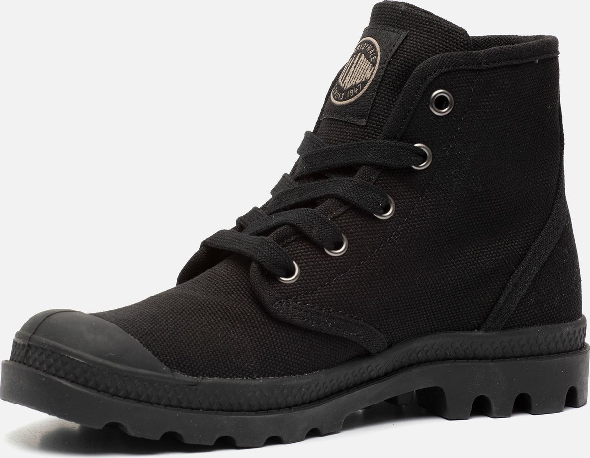 Palladium Pampa Hi Veterschoenen Canvas Dames Zwart