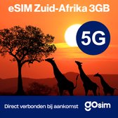 Zuid-Afrika eSIM - 3 GB - Prepaid Simkaart - 42 Dagen - 4G & 5G - GoSIM
