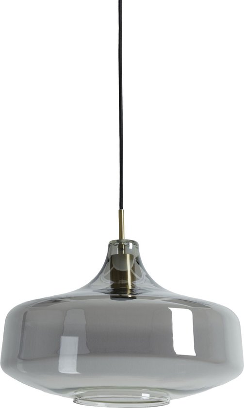 Light & Living Hanglamp Solna - Smoke Glas - Ø39,5cm - Modern - Hanglampen Eetkamer, Slaapkamer, Woonkamer