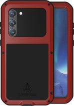 Samsung Galaxy S23 Plus (S23+) Hoes - Love Mei - Metalen Extreme Protection Case - Rood - GSM Hoes - Telefoonhoes Geschikt Voor Samsung Galaxy S23 Plus (S23+)