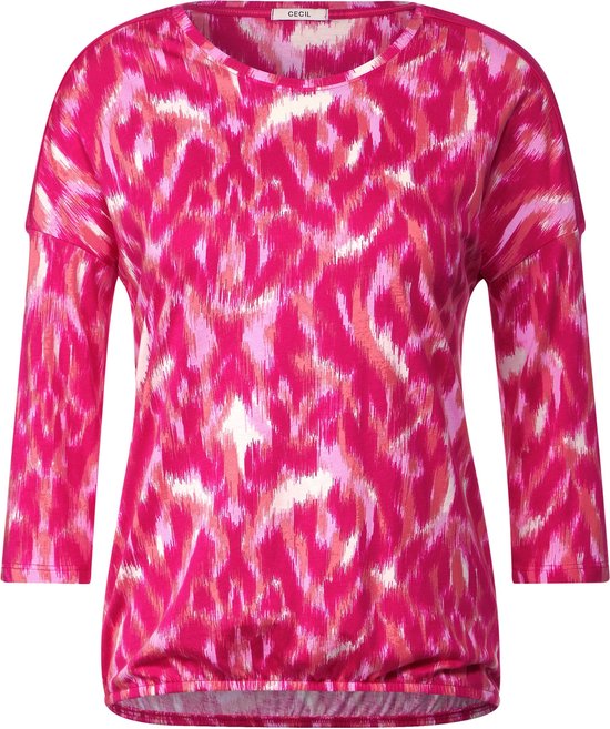 T-shirt CECIL TOS AOP Rib Epaules Tee-shirt femme - rose sorbet - Taille S