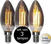 Star Trading - 3-Pack | LED - 3 standen - Kaarslamp - E14 - 2.9W - Super Warm Wit - 2200K - Dimbaar