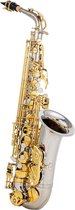 Altasaxofoon - Professioneel Saxofoon - Blaasinstrument - Kinderen & Volwassen - E Drop - Volledige Set (Zie beschrijving) - Silver/Goud