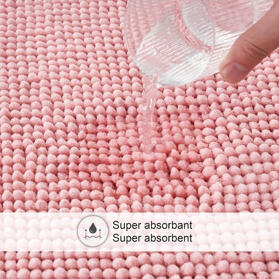 Antislip Chenille badmat - luxe zacht pluizig groot badkamertapijt