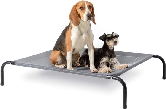 UISEBER Verhoogd Hondenbed Met Overdak XL 122x92x102 Cm - Voor Grote Honden Tot 60kg, Waterdicht Outdoor