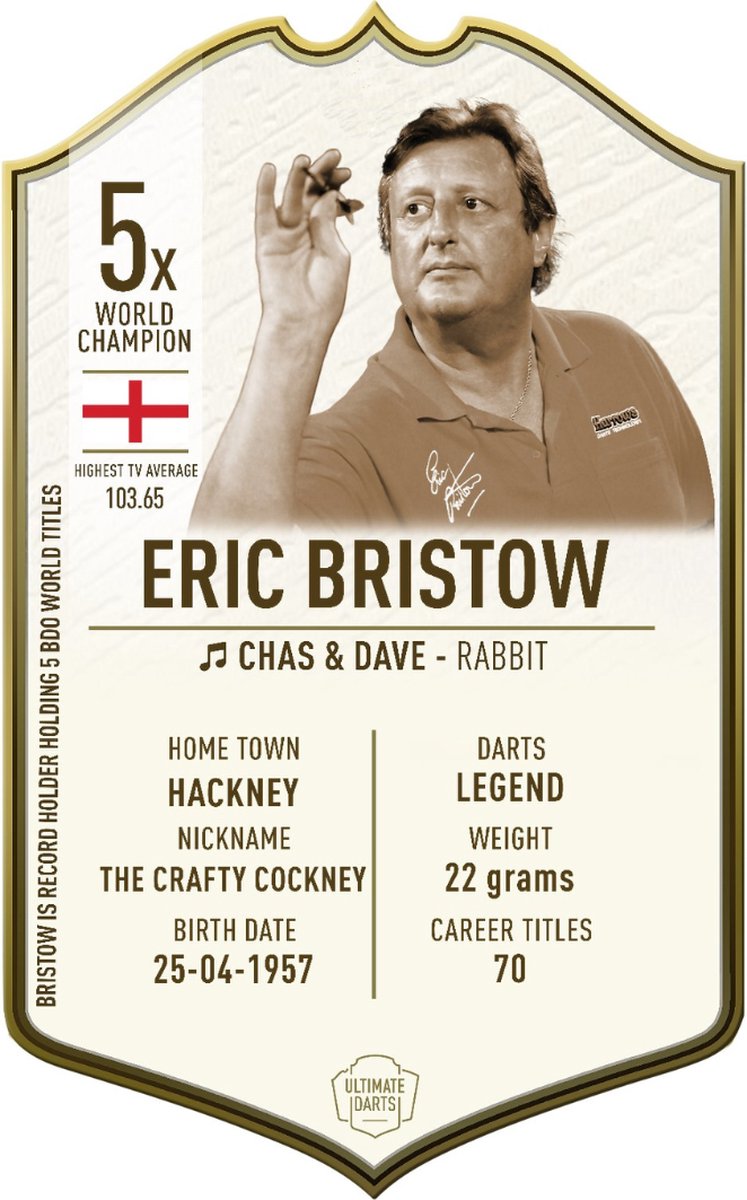 Ultimate Card Immortals Eric Bristow | 37x25cm