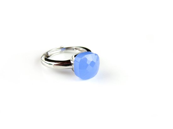 Ring in zilver model pomellato blauwe steen