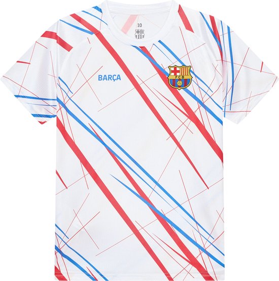 FC Barcelona Trainingsshirt Wit Kids - Sportshirt Kinderen - Wit