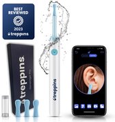 Treppins® Oorreiniger Pro Wit - Oorsmeer verwijderaar met Camera - Ear Cleaner - Earscratcher - Oren schoonmaken - Oorspuit - Oorcamera