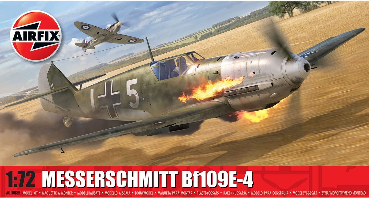 Airfix 1:72 01008B Messerschmitt Bf109E-4 Vliegtuig Plastic Modelbouwpakket