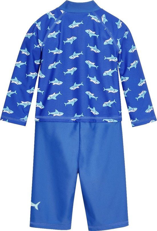 Playshoes de bain UV pour garçon - manches longues - Sharks - Blauw - taille 98-104cm