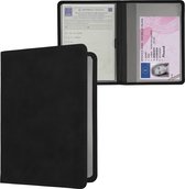 kwmobile Étui pour papiers de voiture italiens et permis de conduire - Couverture avec porte-cartes en noir - Couverture en similicuir