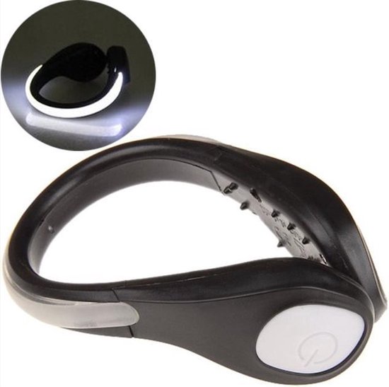 CHPN - Feux de circulation - Éclairage pour chaussures - Siècle des Lumières pour la course à pied - Pince à chaussures avec lumières - Sécurité - Taille unique - Wit - 1 paire