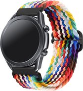 Geweven nylon bandje - 20mm - Regenboog - Smartwatchband voor Samsung Galaxy Watch 42mm / Active / Active2 40 & 44mm / Galaxy Watch 3 41mm / Galaxy Watch 4 - Classic / Galaxy Watch 5 - Pro / Galaxy Watch 6 - Classic / Gear Sport