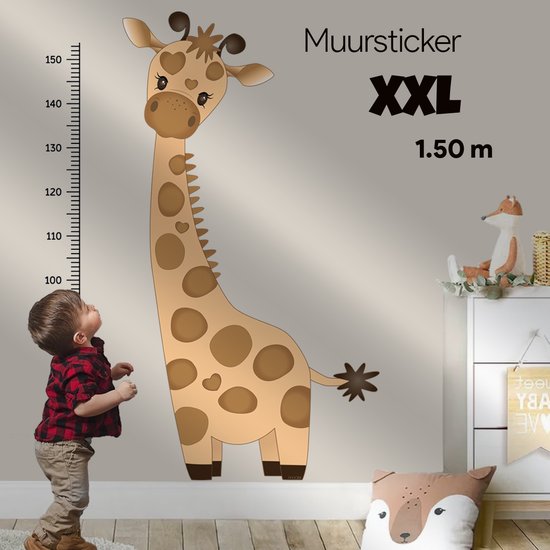 XXL Phooba Muursticker Kinderkamer - Kinderkamer - Babykamer - Muurstickers - Giraffe