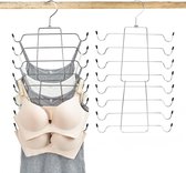 Set van 2 opvouwbare bh-hangers, ruimtebesparende kleerhangers, kleerhanger-organizer metaal, meerlaagse kleerhanger, ondergoedhanger voor kast, tanktop, cami, badkleding