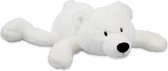 Warmteknuffel ijsbeer 32 cm die in de magnetron opgewarmd kan worden - magnetronknuffel - opwarmknuffel warmie ijsbeer - knuffel ijsbeer