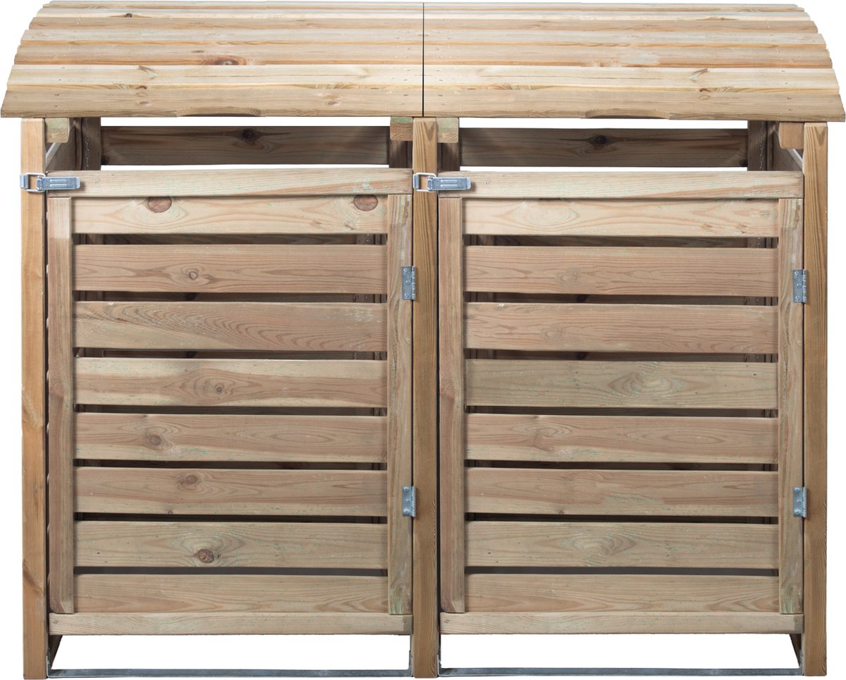 Containerombouw voor 2 kliko's - Kliko Ombouw - Geïmpregneerd Grenen Hout
