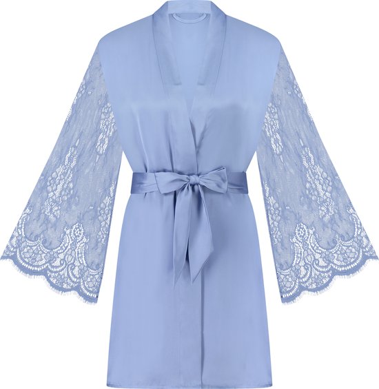 Hunkemöller Kimono Satin Blauw XL/XXL