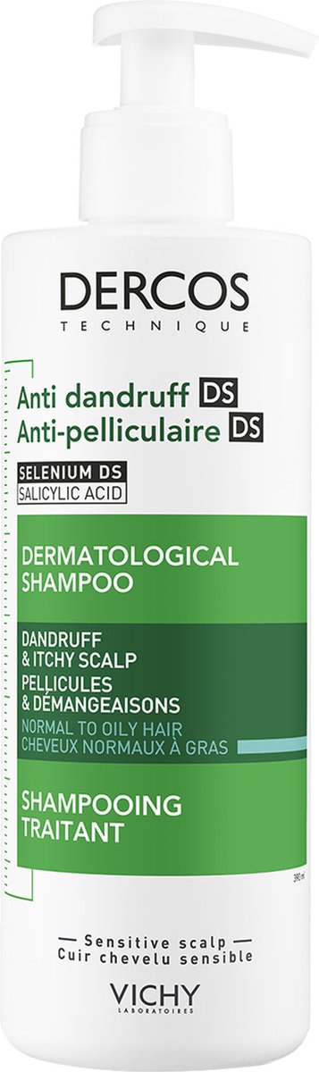 Vichy Dercos Technique Anti-Roos DS Shampoo - Normaal tot Vet haar - 390ml - VICHY