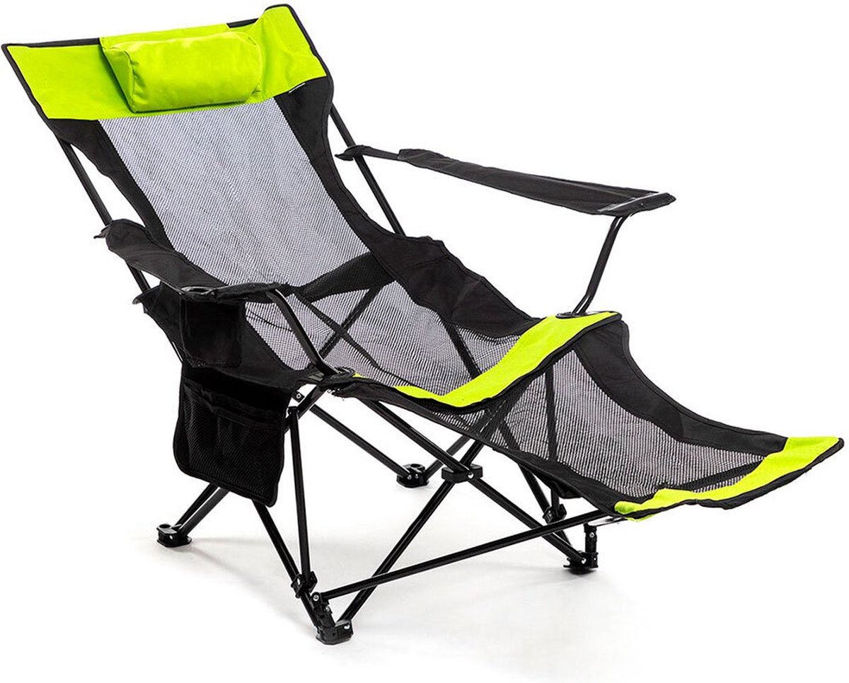 INNOVAGOODS - OPVOUWBARE CAMPINGLIGSTOEL KAMPFORT - Voor meerdere posities: 3 in 1 - max 120kg