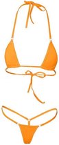 Finnacle - "Micro-Bikini, G-String \& Halter-Top \in Oranje"