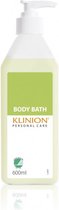 Klinion personal care body bath mild geparfumeerde lichaamsschampoo 600 ml Klinion - Wit - Douche- en badschuim geschikt voor het wassen van het lichaam - pH-waarde: 5.0