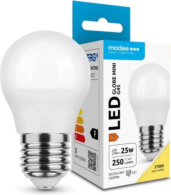 Modee LED Kogellamp E27 | 2.9W 2700K 827 250Lm | 200°