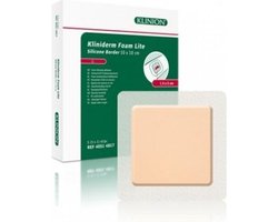 Kliniderm Foam Silicone Lite schuimverband met Border 10x10cm Klinion