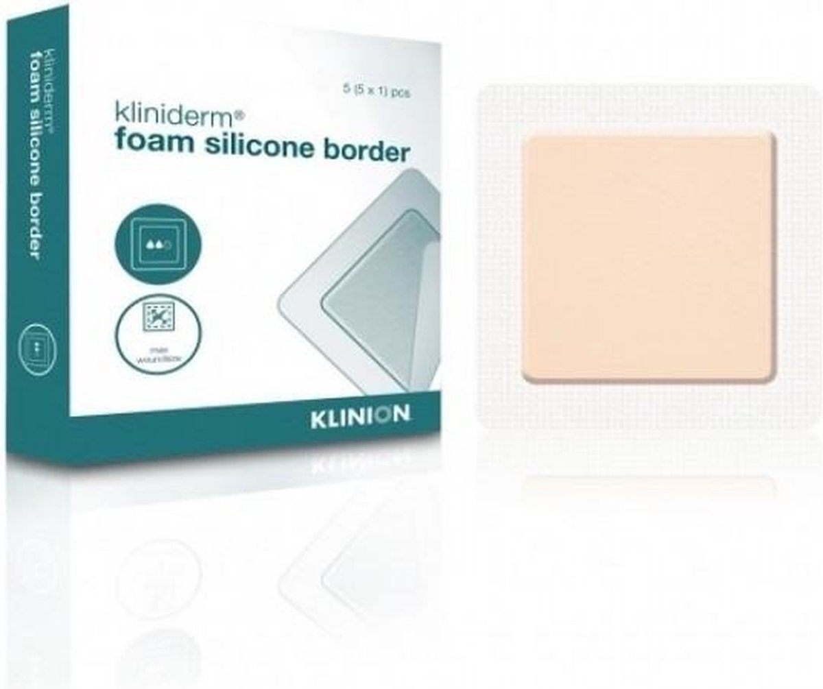 Goedkoopste Kliniderm Foam Silicone schuimverband met Border 15x15cm Klinion