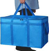 voor gekoelde en geïsoleerde levensmiddelen, ideaal voor boodschappen (zwart) Koeltas Thermische koeltas... 1 x, blauw, zakorganizer