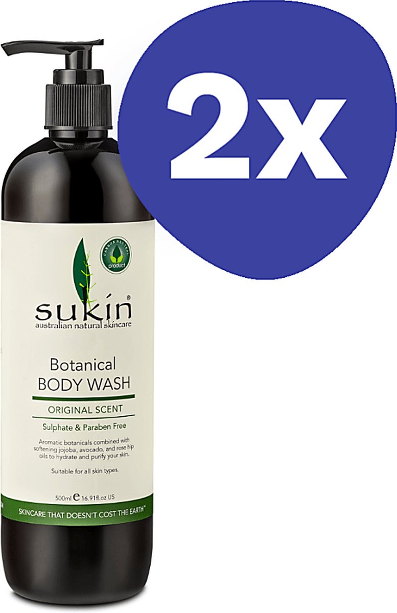 Goedkoopste Sukin Botanical Body Wash (2x 500ml