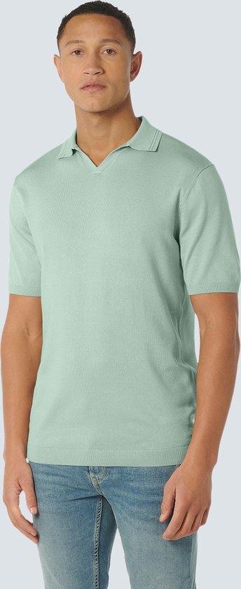 No Excess Mannen Korte Mouwen Polo Pullover Mint M