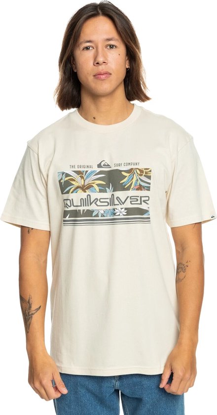 Quiksilver Tropical Rainbow Heren T-shirt Eqyzt07679-wdw0 - Kleur Wit - Maat XL