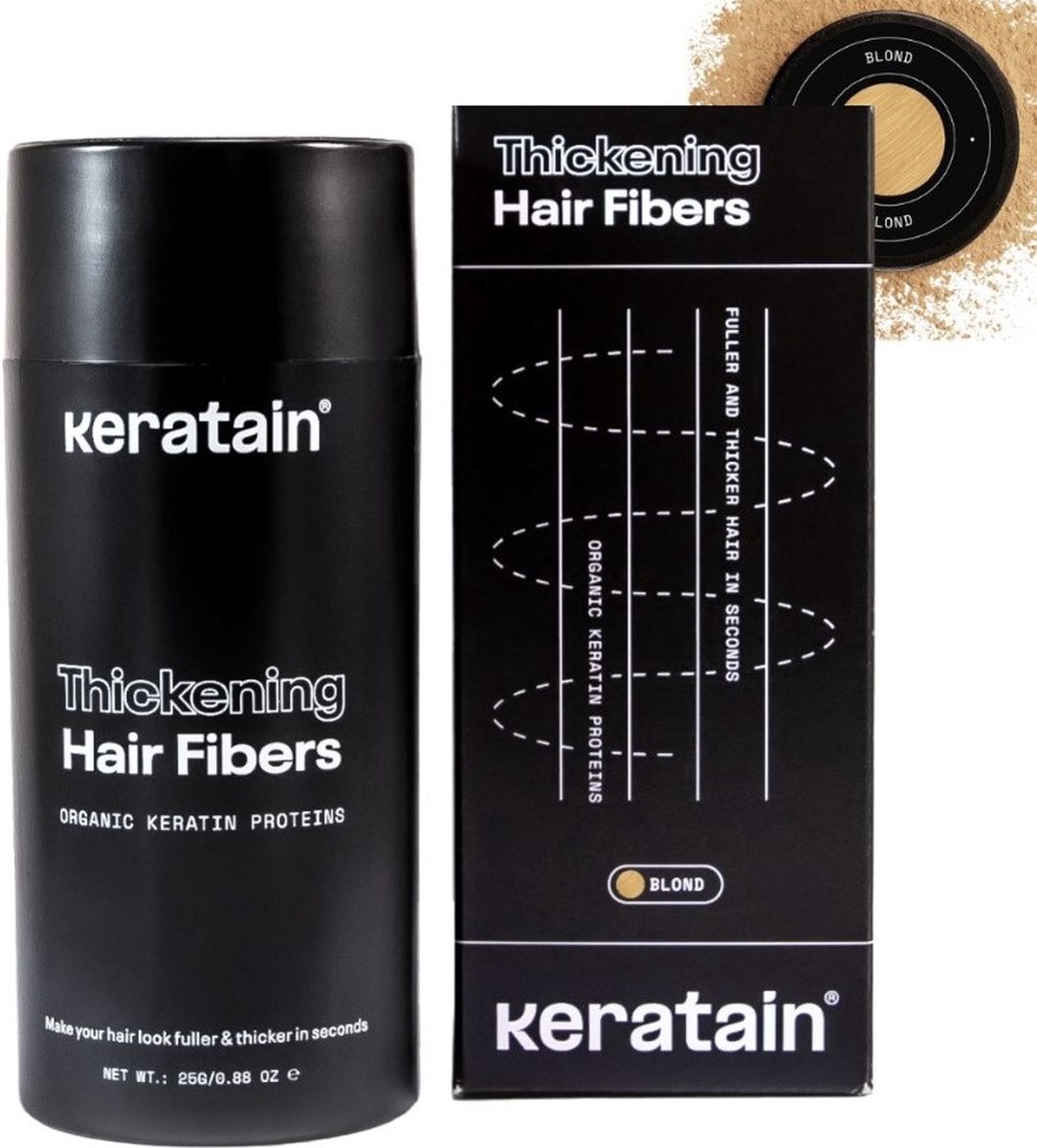 Bol.com Keratain - Thickening Hair Fibers - Blonde - 25 gr aanbieding