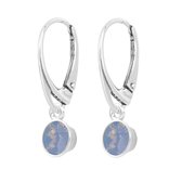ARLIZI 2072 Boucles d'oreilles d'oreilles pendentif cristal Swarovski bleu opale - argent massif - 2,5 cm