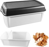 Boîte à pain avec ouverture d'aération, boîte à pain 335 x 175 x 130 mm, boîte à pain en plastique, boîte à pain pour conserver le pain, boîte à pain pour micro-ondes