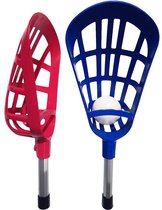 Lacrosse Mini Scoopset 2 stuks Rood/Blauw + Bal