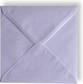 Cards & Crafts 100 Luxe metallic vierkante enveloppen - 14x14cm - oud roze - 110grams - 140x140mm