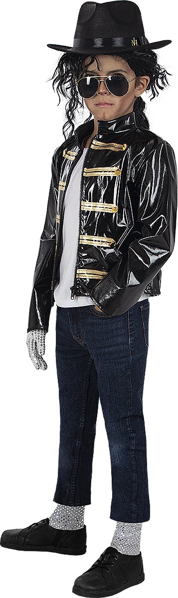 FUNIDELIA Zwarte militaire jas Michael Jackson voor jongens
