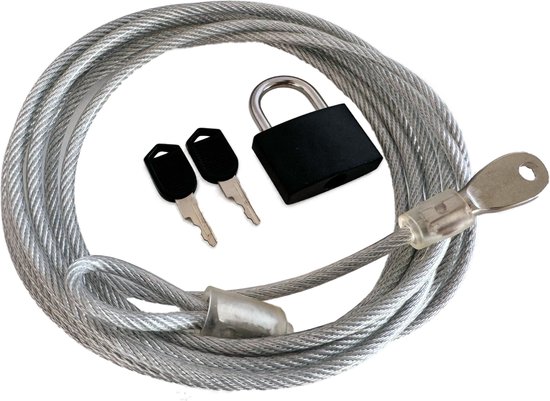 3BMT® Kabelslot - Staalkabel met Lussen - 3 meter - 4 mm Doorsnede - 3 BMT