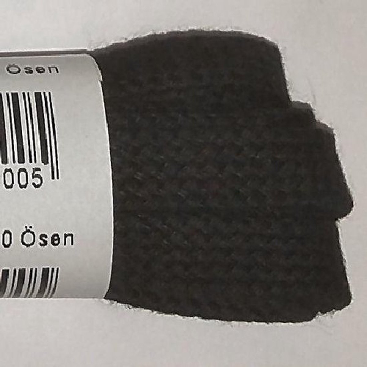 1 Paar (2 stuks) zwarte platte hoge kwaliteit Duitse schoenveters van 120 cm lang en 8 mm breed - Bergal 8856 veters
