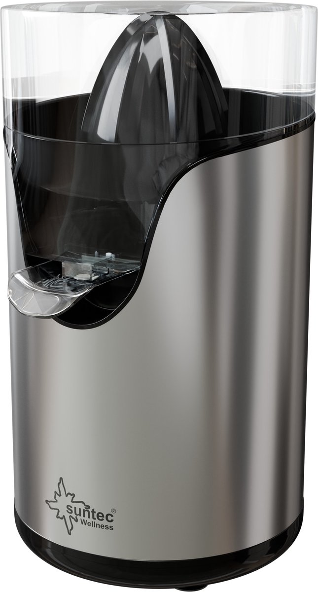 SUNTEC Citrus Juicer ZIP-8427 Comfort – Electric with Strainer and Removable Juice Container – Small Plastic Juicer for Oranges Lemons Limes – Electric Press BPA Free, Max 25 Watt