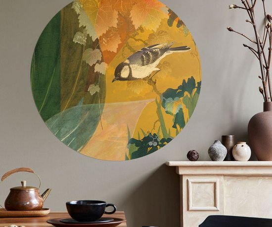 Foto: Behangcirkel 150cm botanical bird wallz