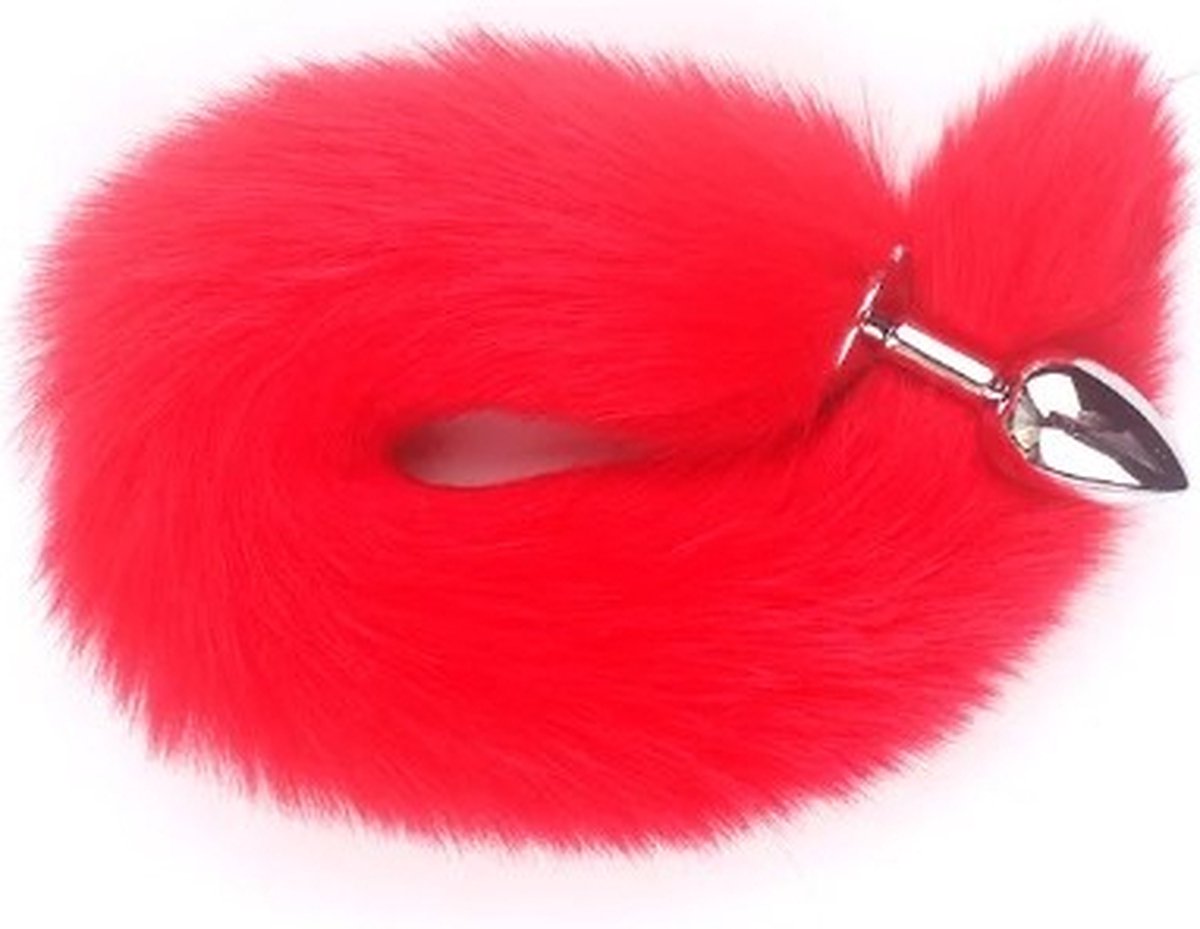 Goedkoopste Go Go Gadget - Foxtail - Anale Buttplug - Geschikt voor Mannen en Vrouwen - Vossenstaart - Rood