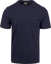 Lyle and Scott - T-shirt Plain Navy - Heren - Maat M - Slim-fit