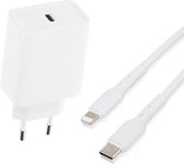 Chargeur Rapide USB C 30W + Chargeur iPhone - 1 Mètre - Convient pour iPhone 14/13/12/11/Xr/Xs/Xs Max/8/8 Plus/ iPad Pro - Prise de Charge iPhone